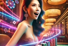 Sophisticated Singaporean woman enjoying a refined casino experience.