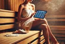 women in sauna live betting